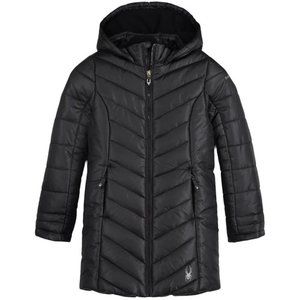 NWT Girls Black Spyder Puffer Coat